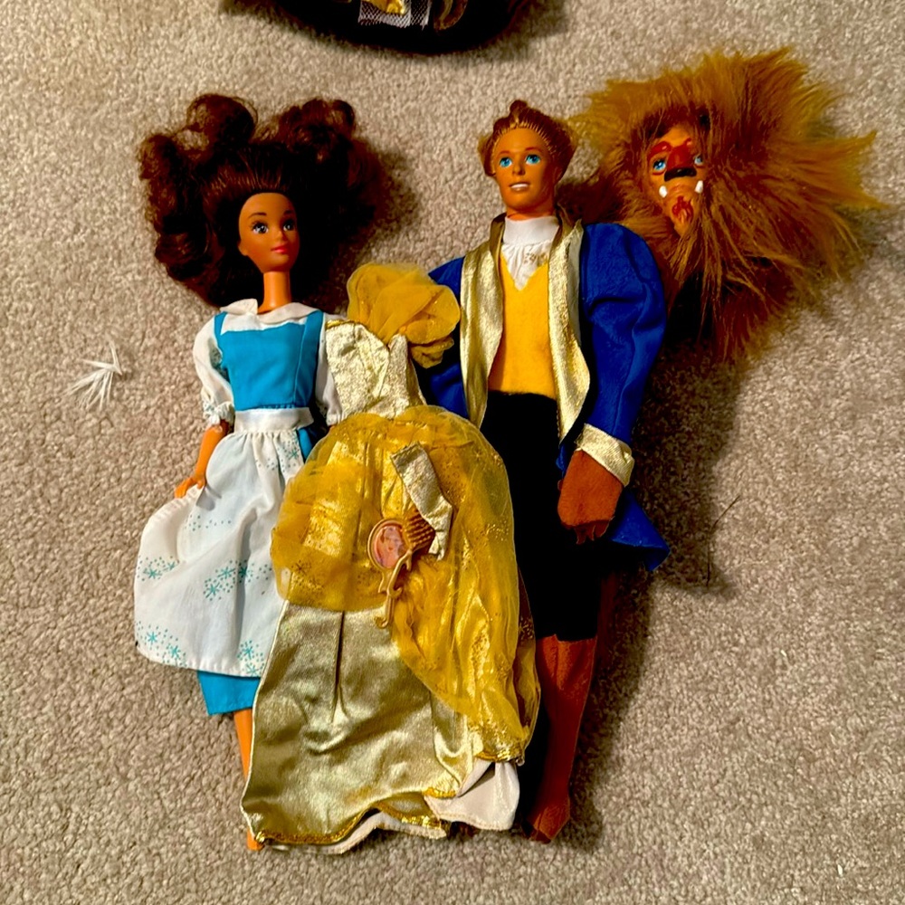 SOLD Vintage Beaty and the Beast Barbie Set